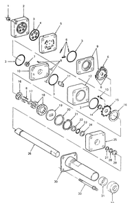 Power Steering Box Assembly Diagram and Parts List for 2284 864501-899000-145734100-146734100-14A734100 Cub Cadet Lawn Tractor